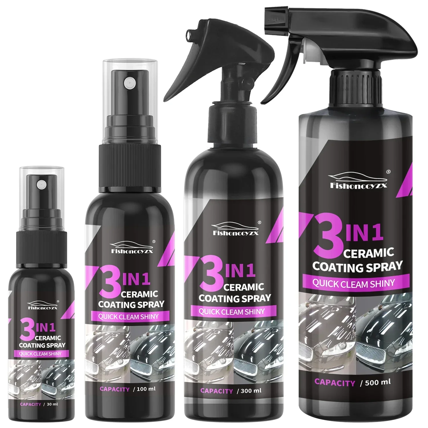Nano Liquid Coating - 3-in-1 차량용 세라믹 액체 코팅 스프레이,