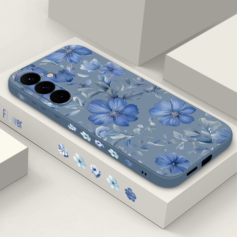 Samsung Galaxy A55 - 꽃무늬 식물 패턴 폰 케이스 삼성