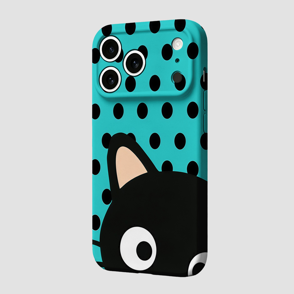 터키석색 물방울 무늬 고양이 디자인 아이폰 케이스 (아 - Apple Iphone 15 Pro Max 리뷰 및 가격